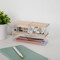 Martha Stewart Brody Clear Plastic Storage Organizer Bins W/ Light Natural Paulownia Wood Lids, SM-x2/MED-x1 BE-PB3316-WD-3-CL-NT-MS - alternate 5